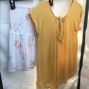 ⬇️ 2/$25 Marked Listings - Bobeau Oversized Cap Sleeve Linen Blend Tee